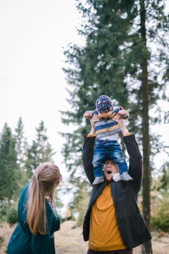 přirozené rodinné fotky